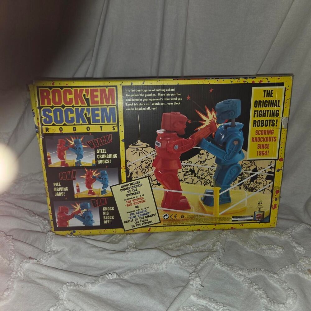 Vintage Style Rock 'Em Sock 'Em Boxing Game Complete in Box)kidcore collectors